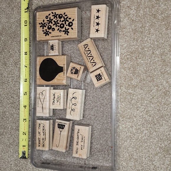 Retired Stampin Up! Take Shape Wood Mount Stampin Set, Pre-Owned - Picture 1 of 4